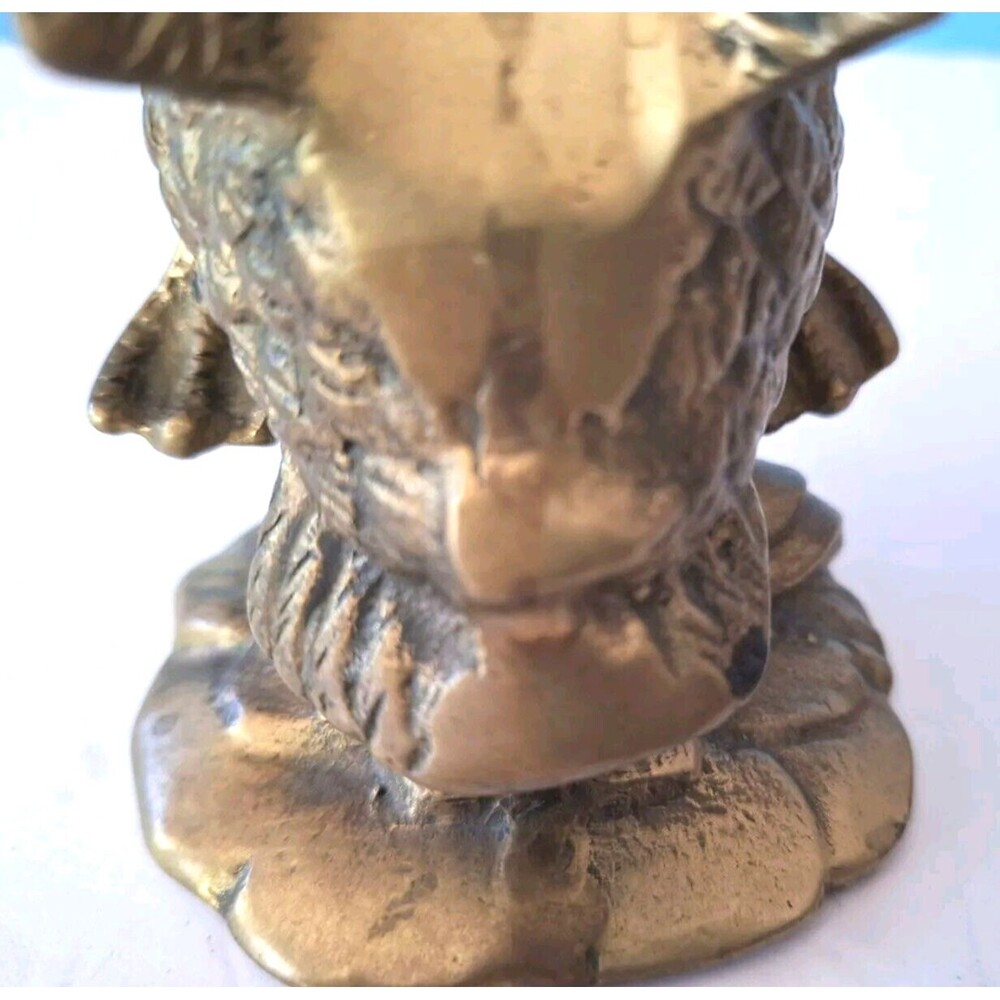 VTG Heavy Solid Brass Duck Fowl Taking Flight Sculpture Nice Patina & Detail - Picture 9 of 14